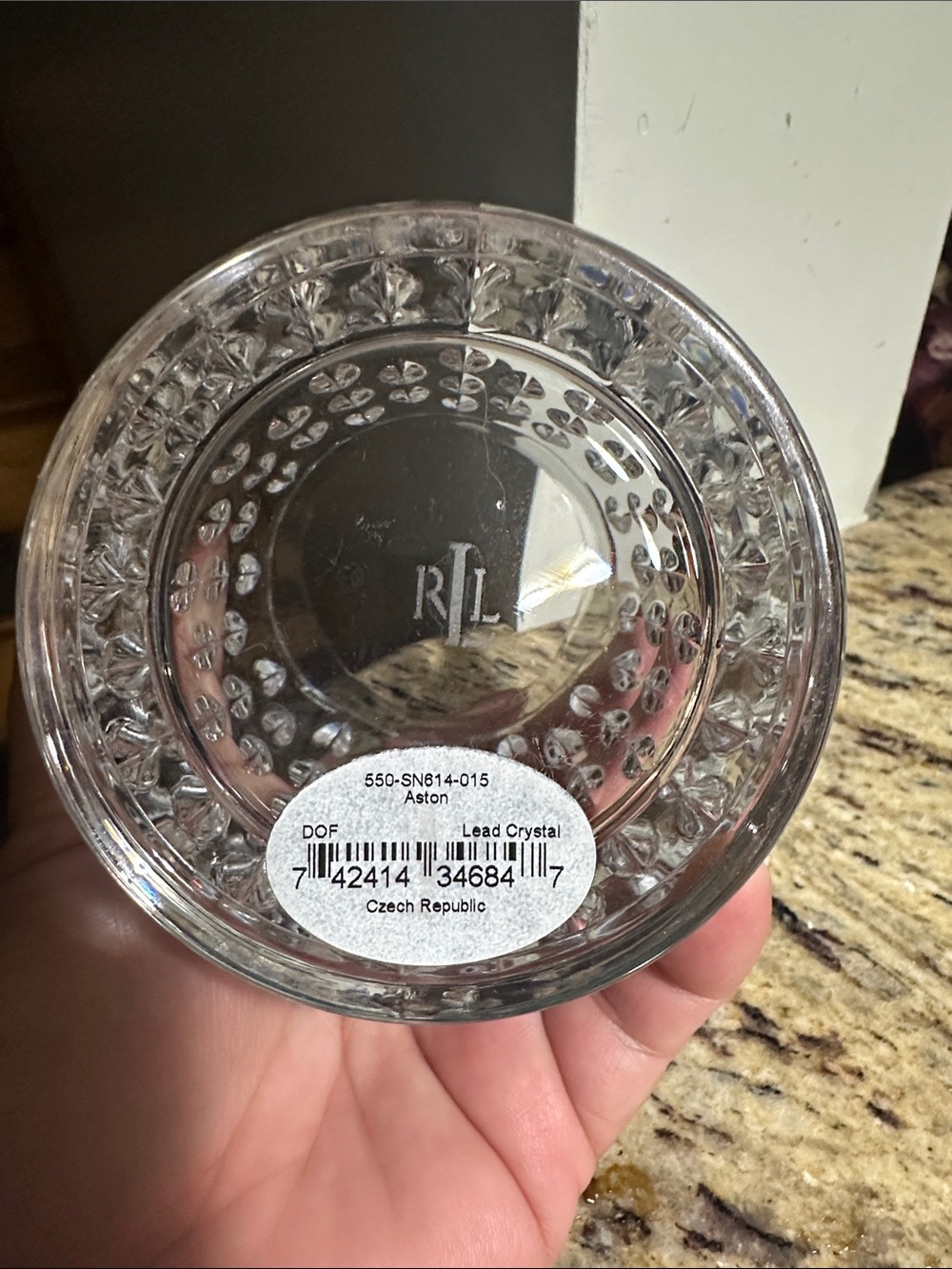 Ralph Lauren Aston Dbl Old Fnd Lead Crystal Glass - Picture 3 of 4